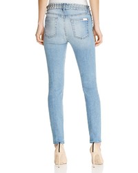 7 For All Mankind Studded Skinny Jeans In Stud Light Blue