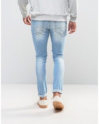 Asos Super Skinny Jeans In 125oz Bleach Blue