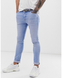 ASOS DESIGN Super Skinny Jeans In Light Wash Blue