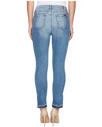 7 For All Mankind The High Waist Ankle Skinny Jeans W Side Split Released Hem In Vintage Air Classic Jeans