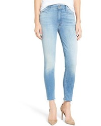 Mother The Looker High Rise Ankle Fray Skinny Jeans