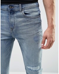 Cheap Monday Tight Skinny Jeans Vac Distress Repair