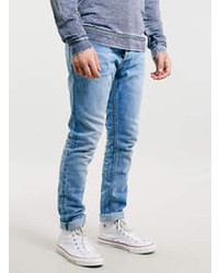 Topman Light Wash Margate Skinny Jeans