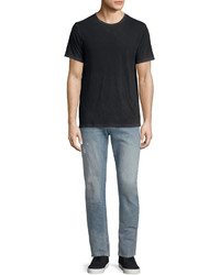 J Brand Tyler Deconstructed Slim Denim Jeans Light Blue