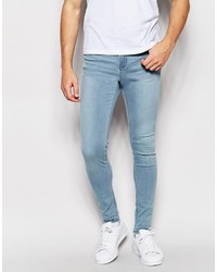 WÅVEN Waven Jeans Royd Extreme Super Skinny Fit Mid Rise Sky Blue