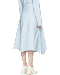 Marni Blue Belted Wrap Skirt