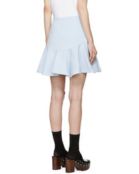 Kenzo Blue Brushed Cotton Miniskirt