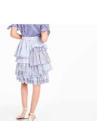 J.Crew Collection Tiered Ruffle Skirt With Tie Waist