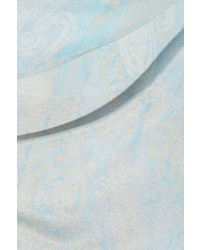 Erdem Blair Draped Printed Silk Top