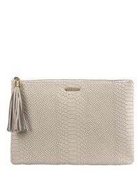 GiGi New York Personalized Uber Python Embossed Leather Clutch