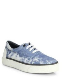 Lanvin Distressed Canvas Sneakers