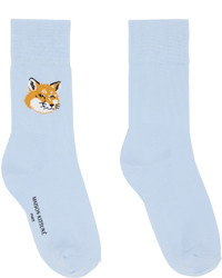 MAISON KITSUNÉ Blue Fox Head Socks