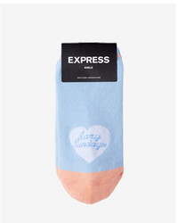 Express Lazy Sunday Pom Ankle Socks