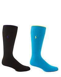 Polo Ralph Lauren Tipped Rib Crew Socks 2 Pack