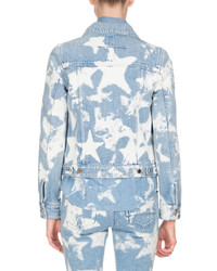 Givenchy Bleached Stars Denim Jacket Light Blue