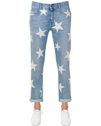 Stella McCartney Skinny Boyfriend Stars Print Denim Jeans