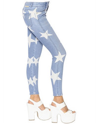 Stella McCartney Skinny Stars Printed Stretch Denim Jeans