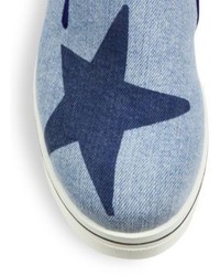 Stella McCartney Binx Star Denim Platform Loafers