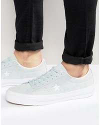 Light Blue Star Print Sneakers