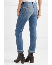 Frame Le High Studded Cropped Straight Leg Jeans