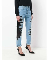 Moschino Studded Patch Straight Jeans