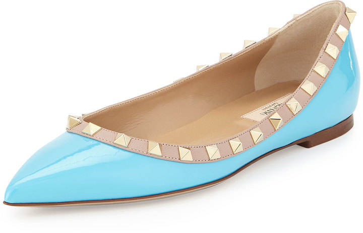 baby blue flat shoes