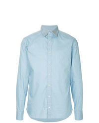 Light Blue Studded Long Sleeve Shirt
