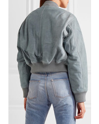 See by Chloe See By Chlo Suede Bomber Jacket Sky Blue
