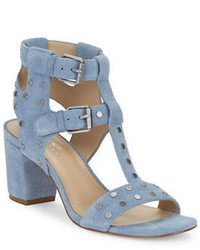 424 Fifth Letha Suede Studded Sandals