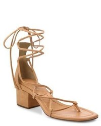 Michael Kors Michl Kors Collection Ayers Suede Lace Up Block Heel Sandals