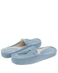 light blue suede loafers womens