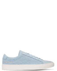 Common Projects Blue Suede Achilles Summer Edition Sneakers