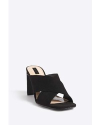 Forever 21 Faux Suede Crisscross Mules