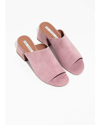 Open Toe Suede Mules