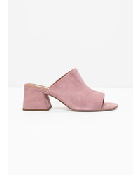 Open Toe Suede Mules