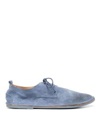 Light Blue Suede Oxford Shoes