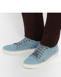 Lanvin Cap Toe Suede Sneakers