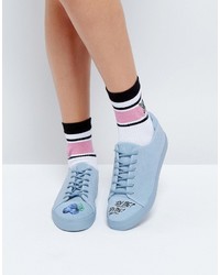 Asos X Lot Stock Barrel Suede Blueberry Sneakers