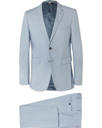 Burberry Blue Slim Fit Cotton Suit