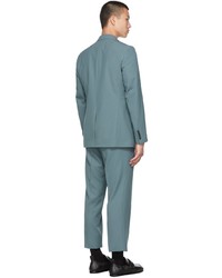 Dries Van Noten Blue Wool Gabardine Suit