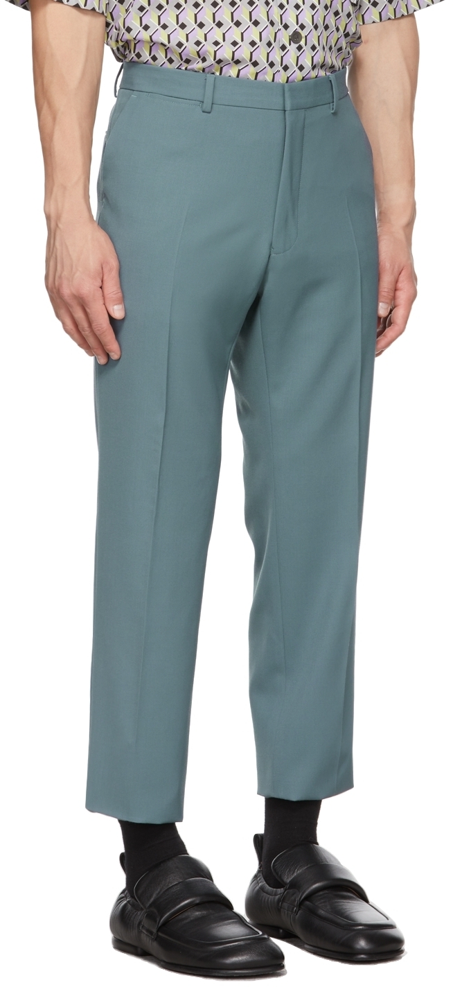 Dries Van Noten Blue Wool Gabardine Suit, $1,635 | SSENSE | Lookastic