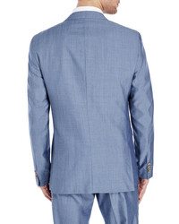 Sand Light Blue Two Piece Wool Suit