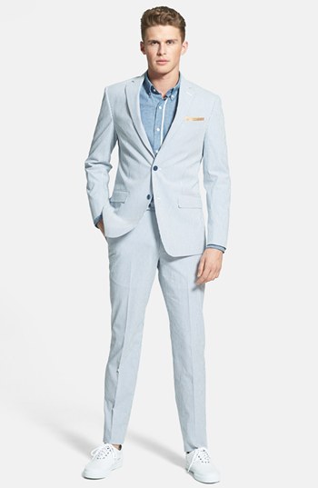 michael kors light blue suit