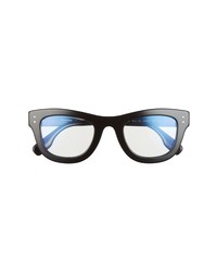 Burberry 49mm Square Sunglasses In Blackclear Blue Light Filter At Nordstrom