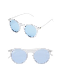 NEM 50mm Mirrored Round Sunglasses