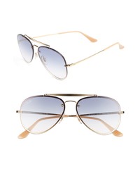 Ray-Ban 58mm Aviator Sunglasses In Gold Blue At Nordstrom