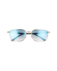 Ray-Ban 58mm Square Sunglasses In Aristaclear Gradient Blue At Nordstrom