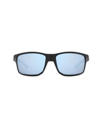 Oakley 61mm Polarized Rectangle Sunglasses In Matte Blackprizm Deep Water At Nordstrom