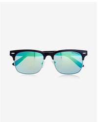 Express Aqua Lens Browline Sunglasses