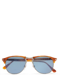 Persol Aviator Style Acetate And Silver Tone Sunglasses